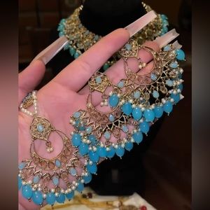 🔥NEW🔥 POLKI NECKLACE & EARRING TIKKA SET